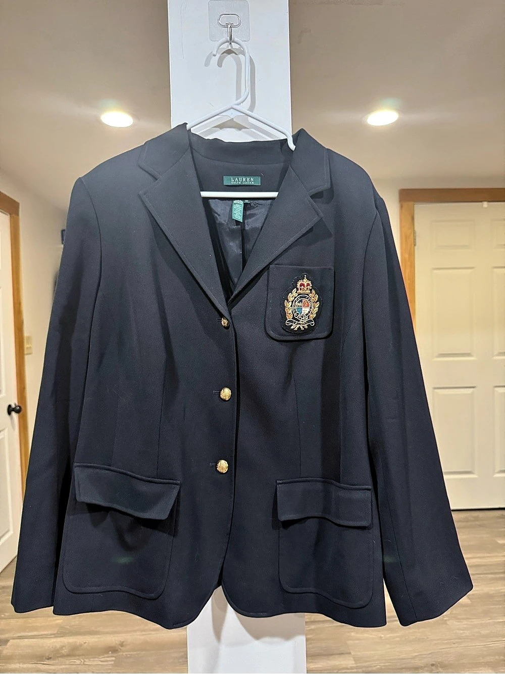 Lauren Ralph Lauren Crest Blazer in Black Size 18W